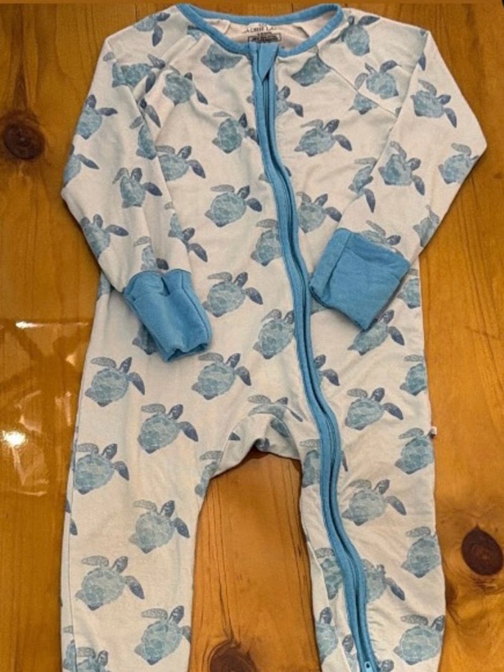 Caden Lane Blue and White Turtle Footed One-Piece